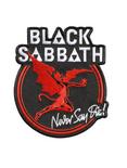 Black Sabbath Never Say Die Iron-On Patch, , hi-res