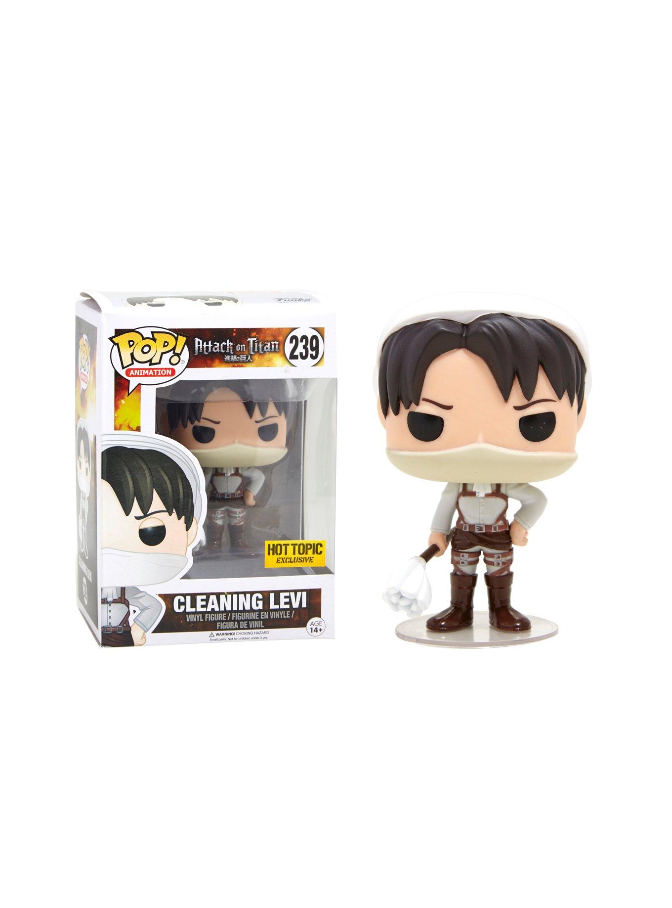 Funko Attack On Titan Pop! Animation Cleaning Levi Vinyl Figure Hot Topic  Exclusive