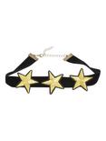 Gold Star Black Velvet Choker, , hi-res