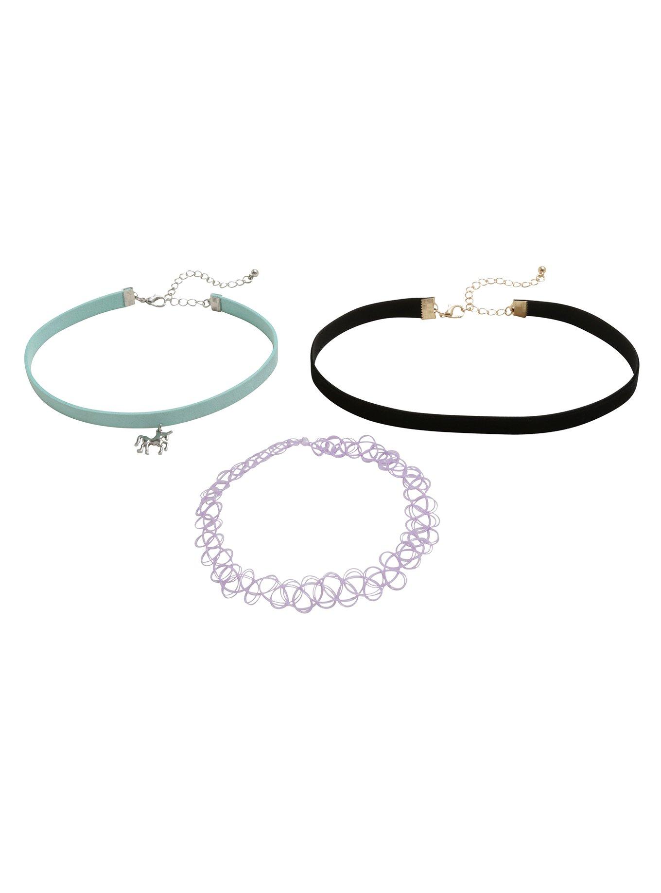 Blackheart Pastel Unicorn Choker 3 Pack, , hi-res