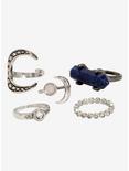 Blackheart Crystal Moon Ring Set, , hi-res