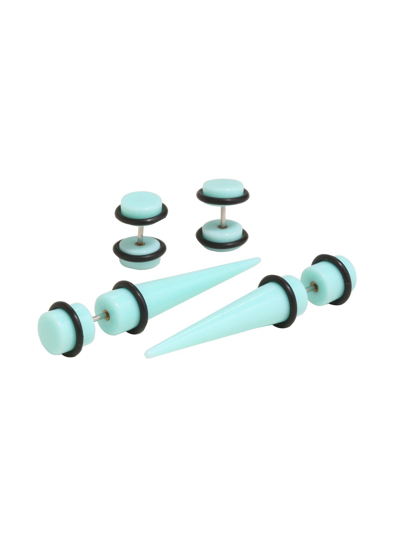 Mint Faux Taper & Plug 4 Pack, , hi-res