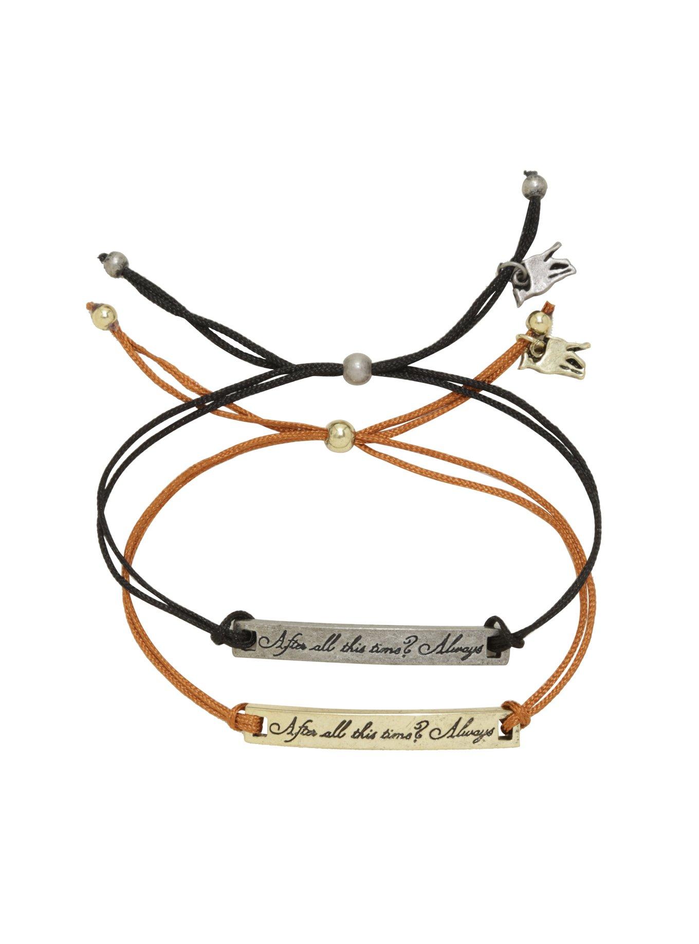 Harry Potter Always Best Friends Cord Bracelet Set, , hi-res