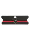 Blackheart Gold Heart Ring Red Thin Faux Leather Choker, , hi-res