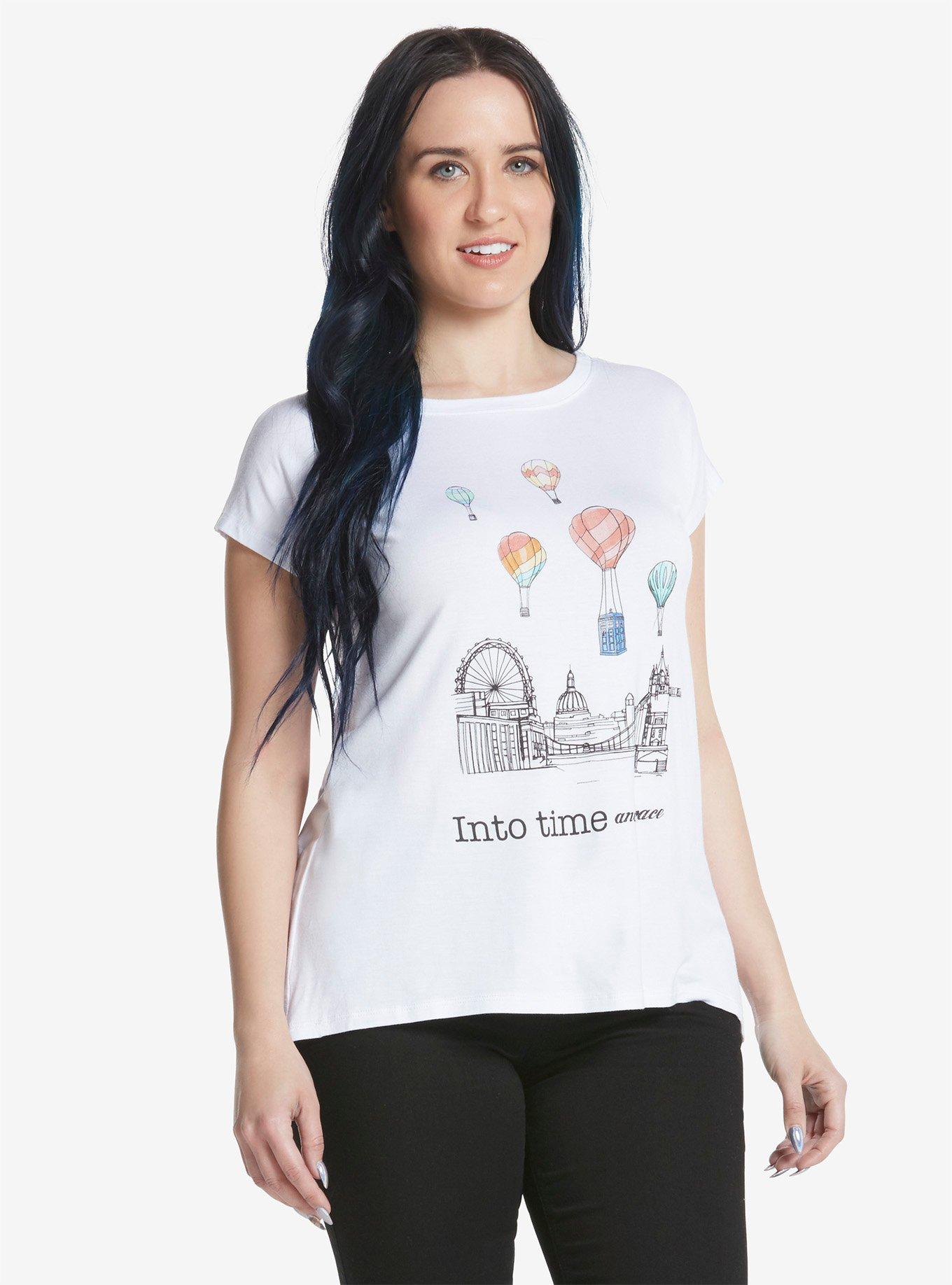 Doctor Who TARDIS Over London T-Shirt, WHITE, hi-res