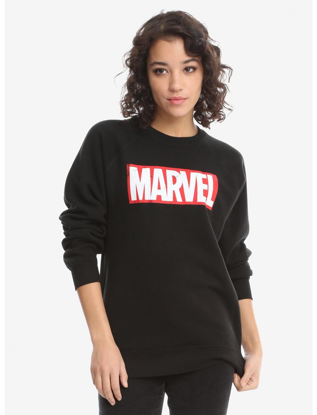 Marvel Brick Logo Sweatshirt, BLACK, hi-res