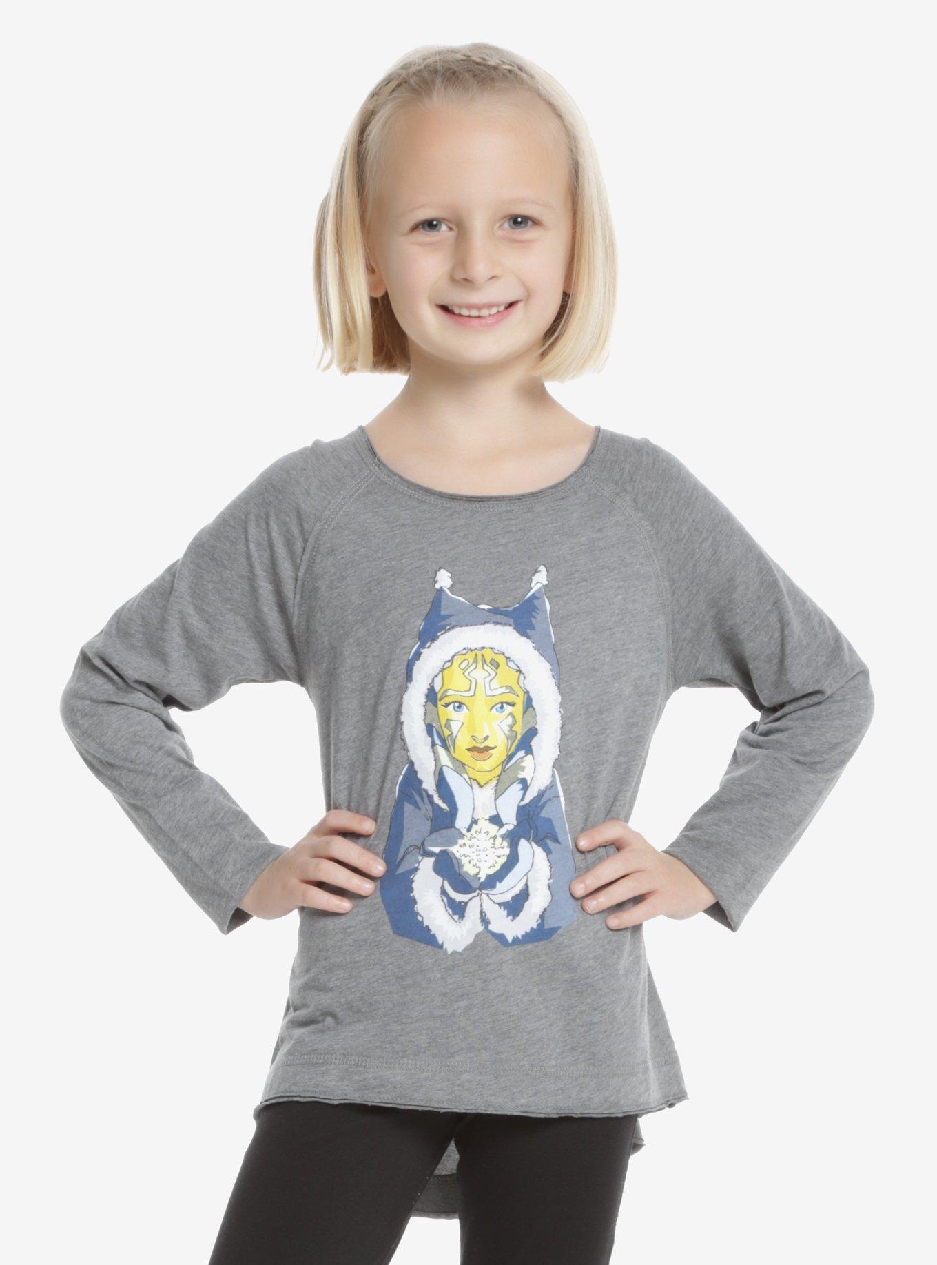 Star Wars: The Clone Wars Ahsoka Holiday Youth Raglan, HEATHER GREY, hi-res