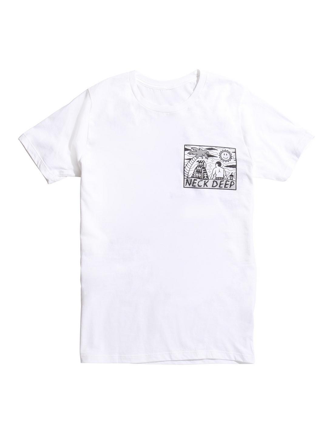 Neck Deep Death Vacation T-Shirt, WHITE, hi-res