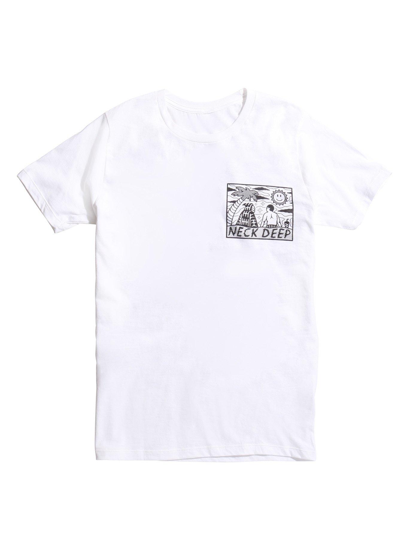 Neck Deep Death Vacation T-Shirt, WHITE, hi-res