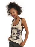Music Is The Only Thing Skull Girls Tank Top, KHAKI, hi-res
