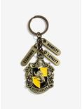 Harry Potter Hufflepuff Crest Charm Key Chain, , hi-res