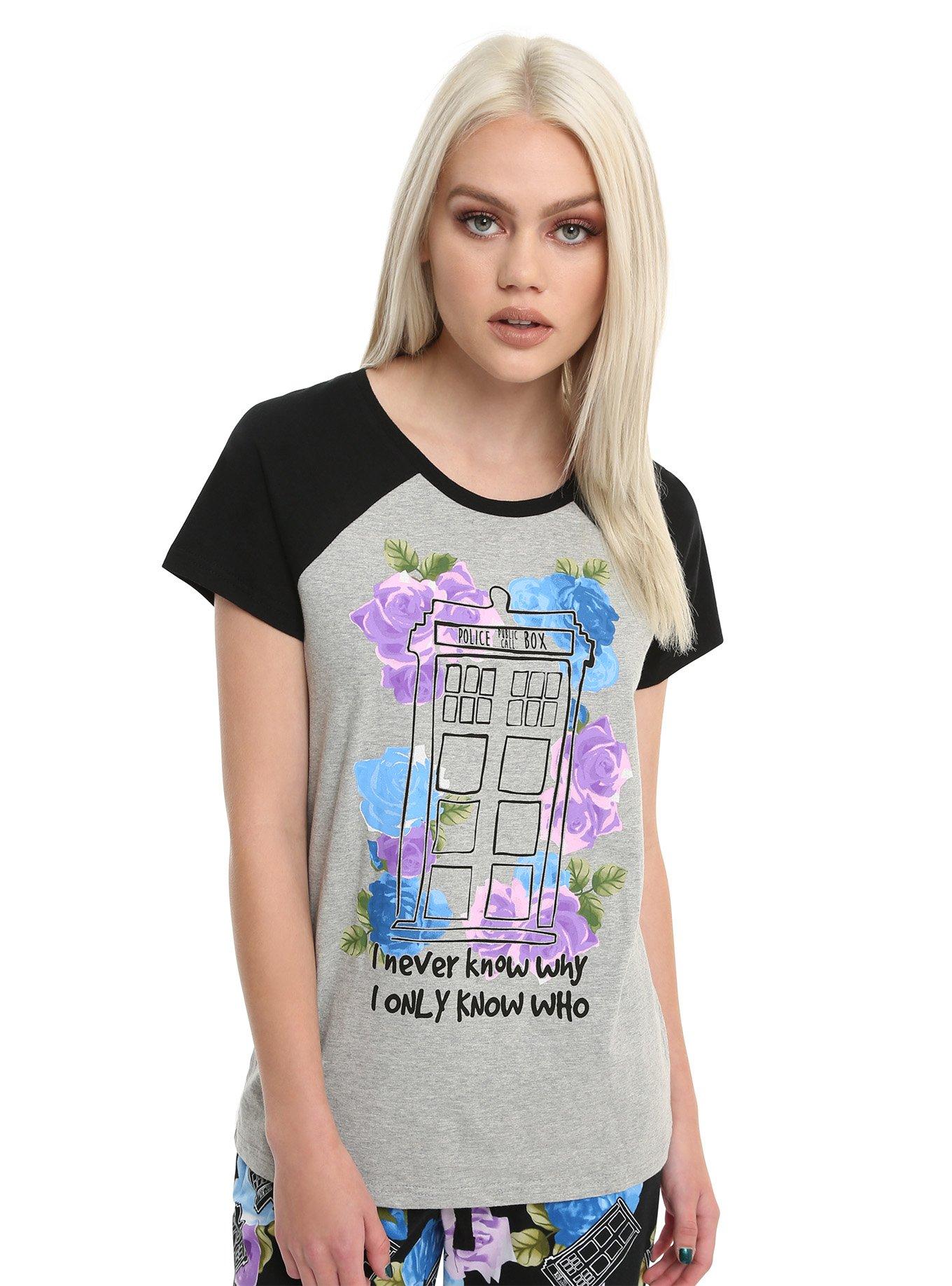 Doctor Who TARDIS Floral Girls Sleep Set, MULTI, hi-res