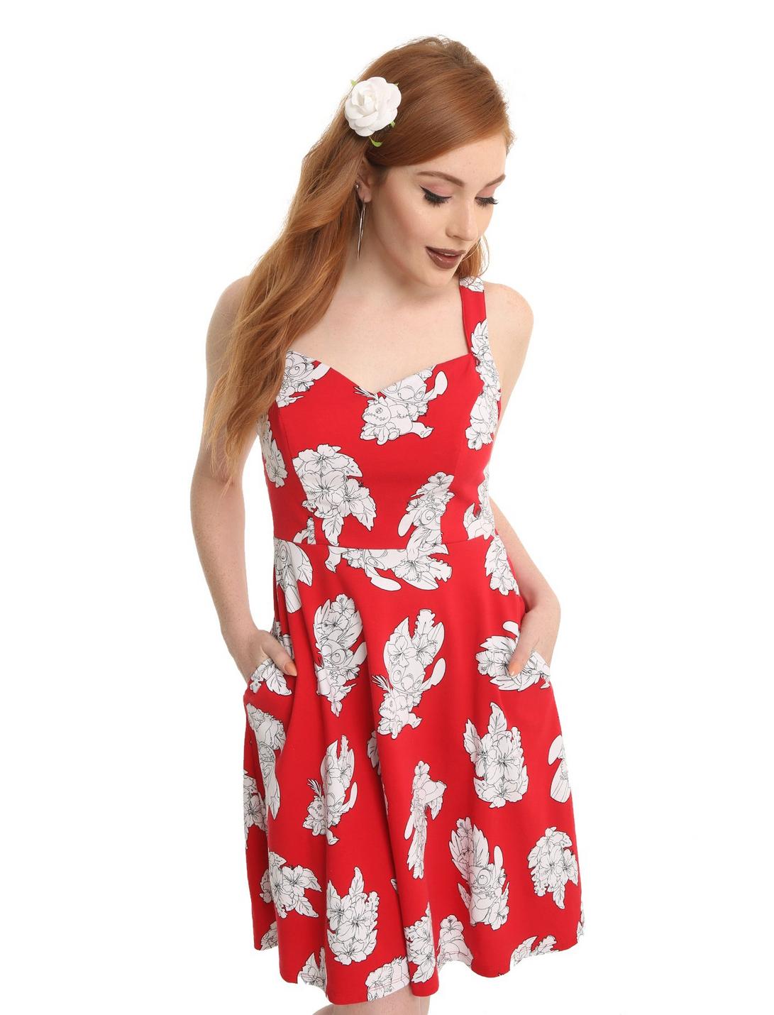 Disney Lilo & Stitch Lilo Dress, RED, hi-res