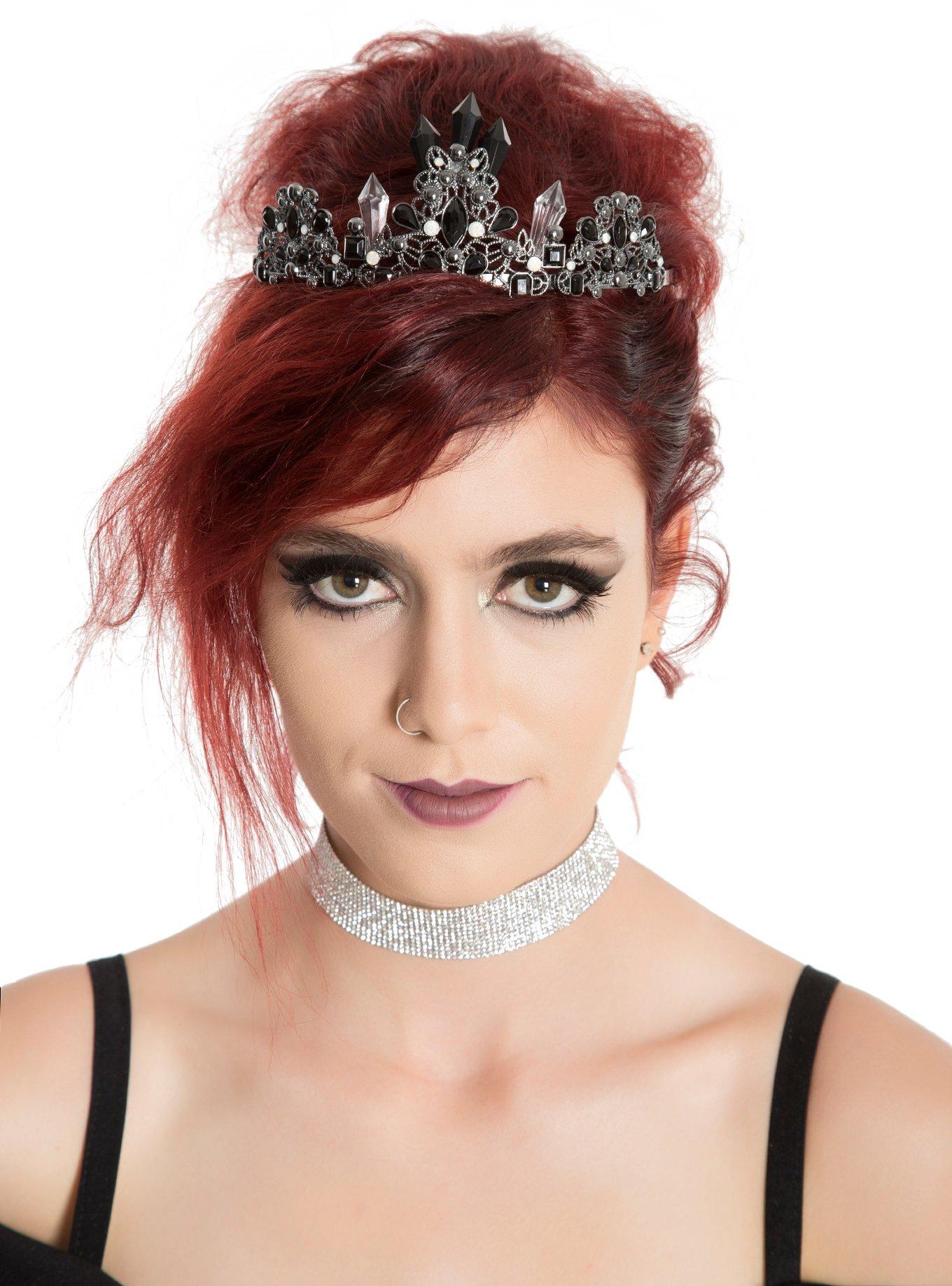 Black Crystal Hematite Tiara, , hi-res