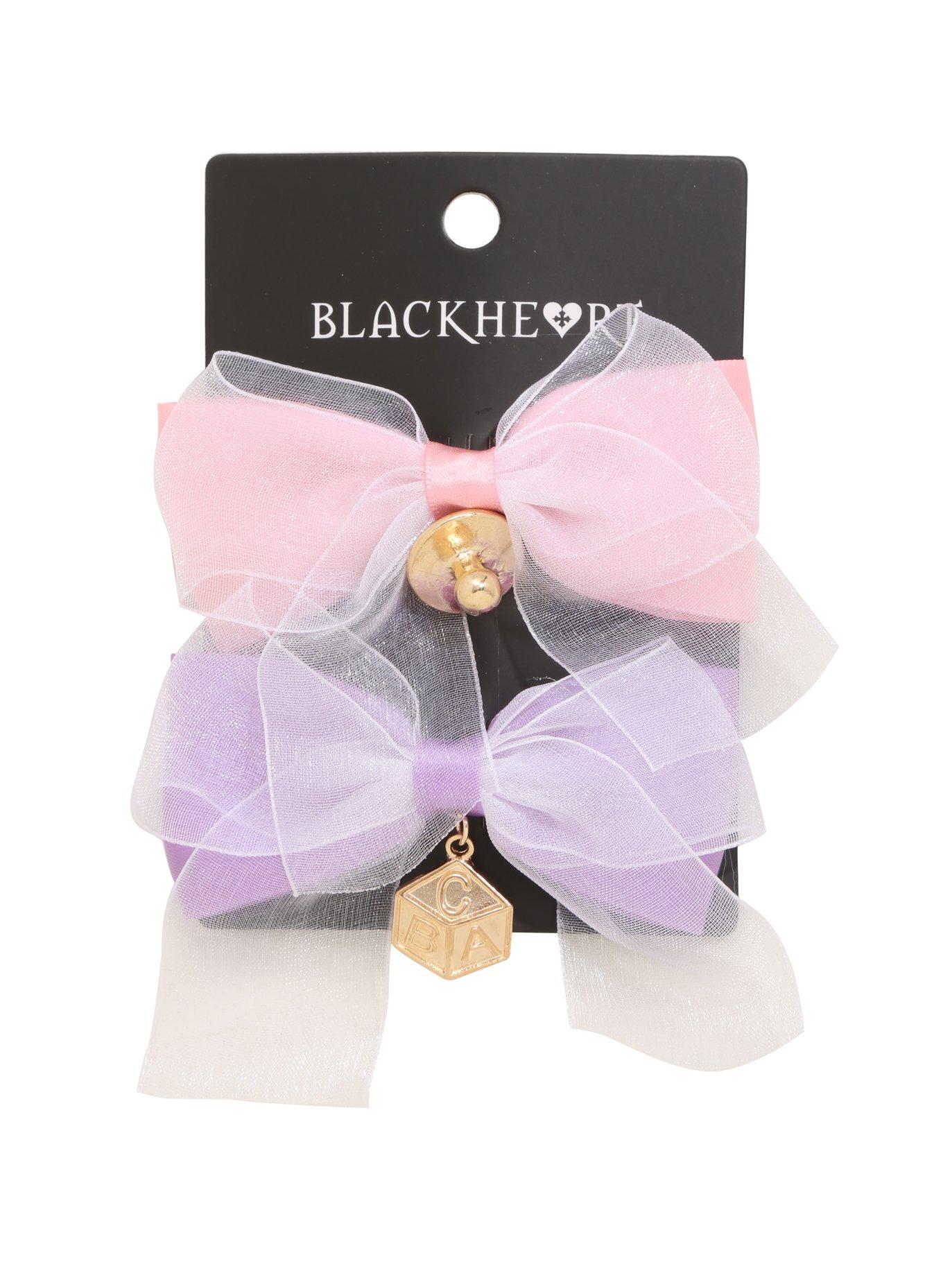 Blackheart Pastel Bow Baby Charm Hair Bows, , hi-res