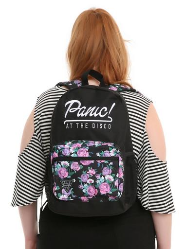 Panic! At The Disco Floral Embroidered Backpack | Hot Topic display picture 1
