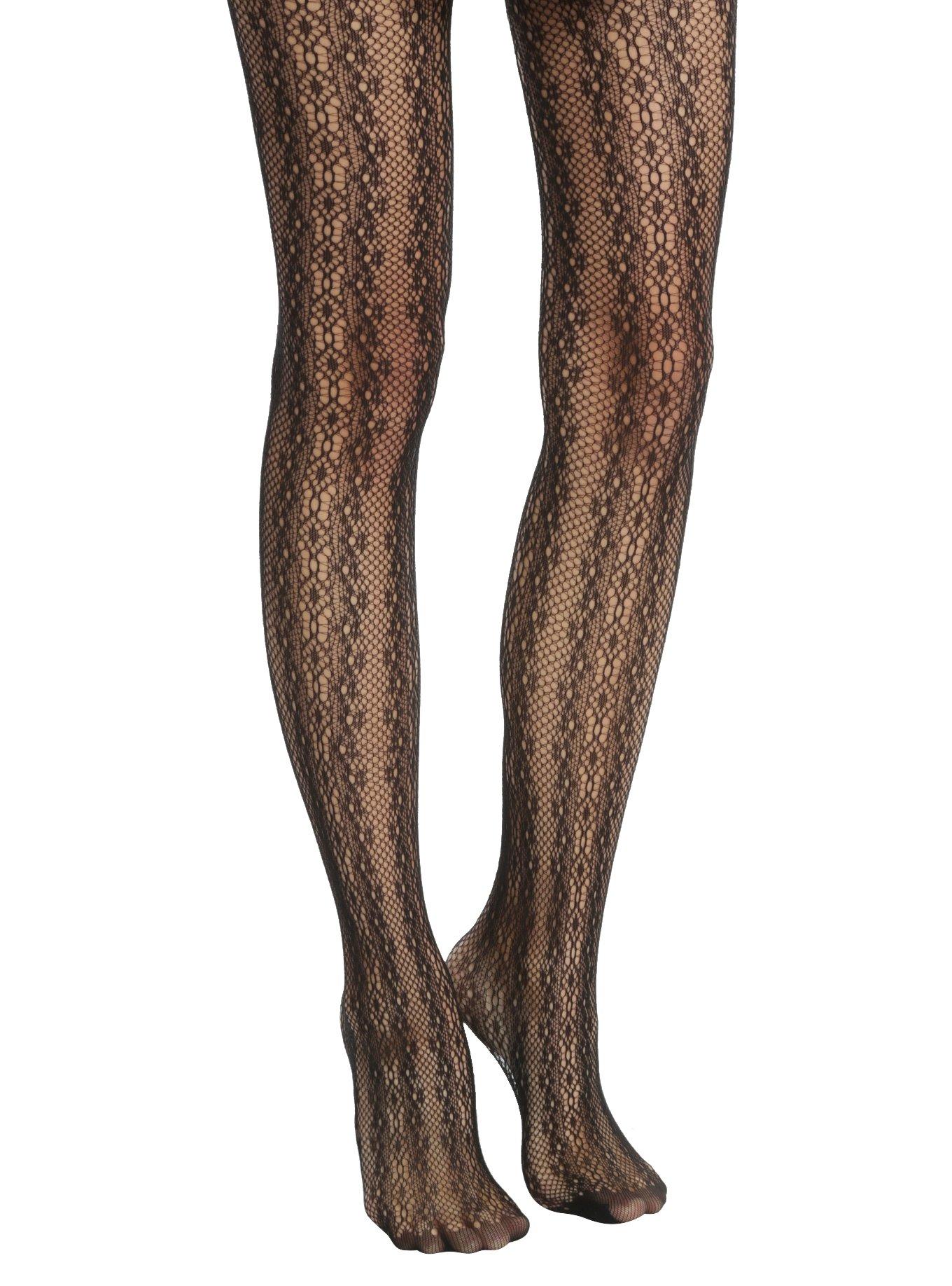 Blackheart Black Daisy Fishnet Tights | Hot Topic