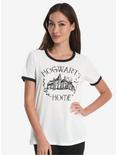 Harry Potter Hogwarts Is My Home Womens Ringer Tee, WHITE, hi-res