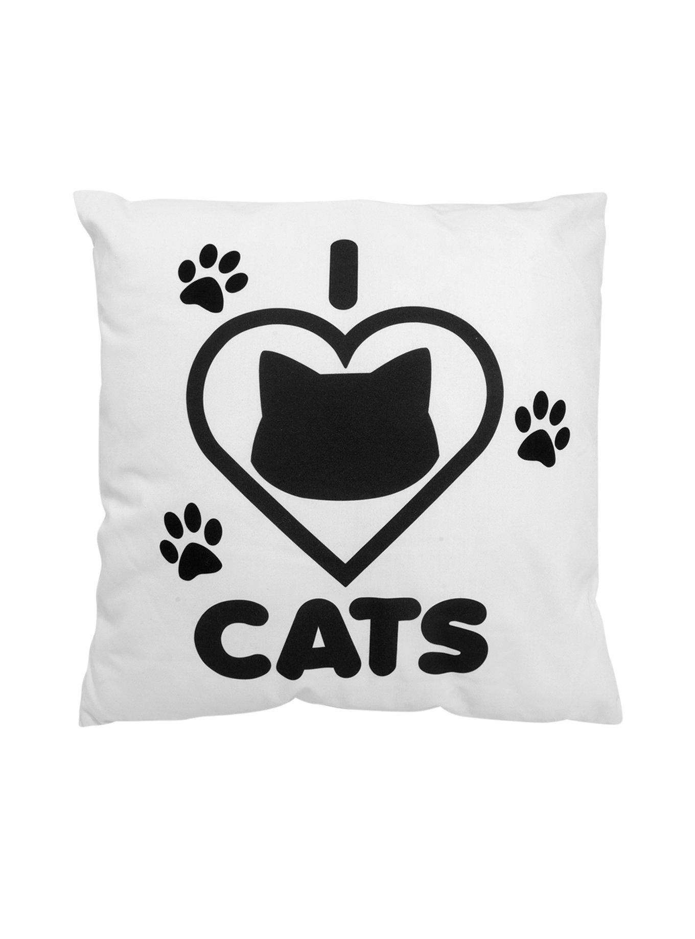 I <3 Cats Throw Pillow, , hi-res