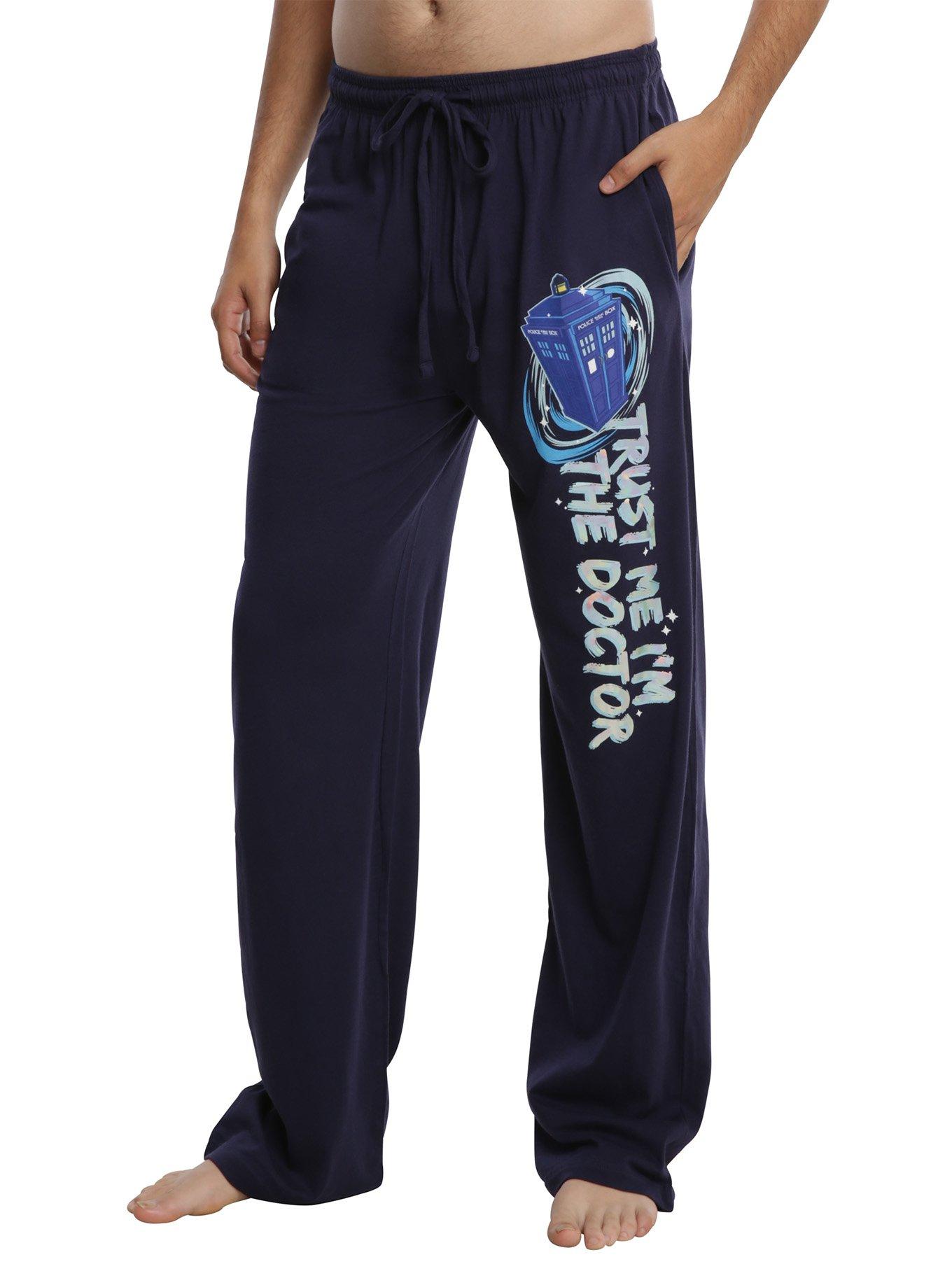 Doctor Who Trust Me I'm The Doctor TARDIS Guys Pajama Pants, BLUE, hi-res