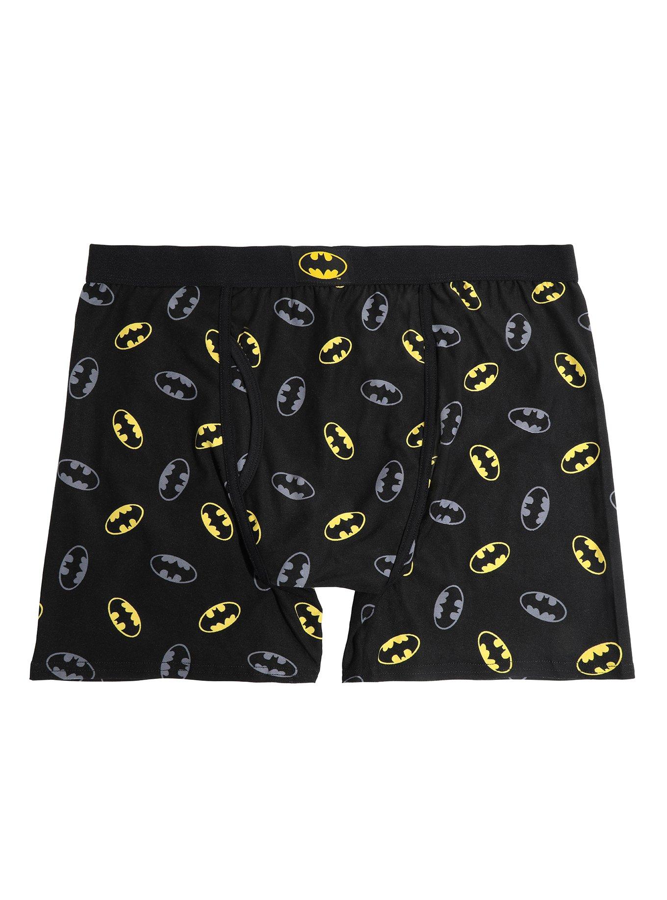 DC Comics Batman Toss Print Boxer Briefs, BLACK, hi-res