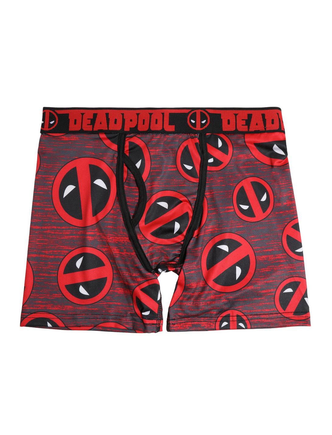 Marvel Deadpool Logo Boxer Briefs, RED, hi-res