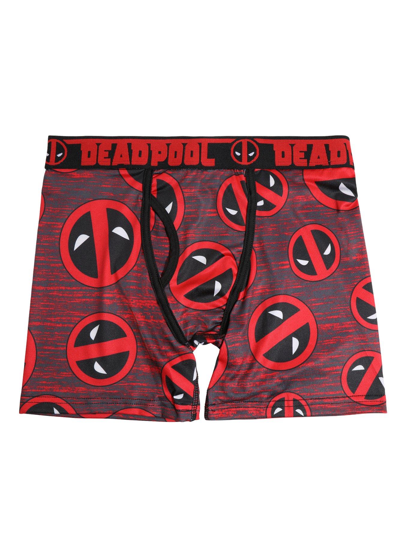 Marvel Deadpool Logo Boxer Briefs, RED, hi-res
