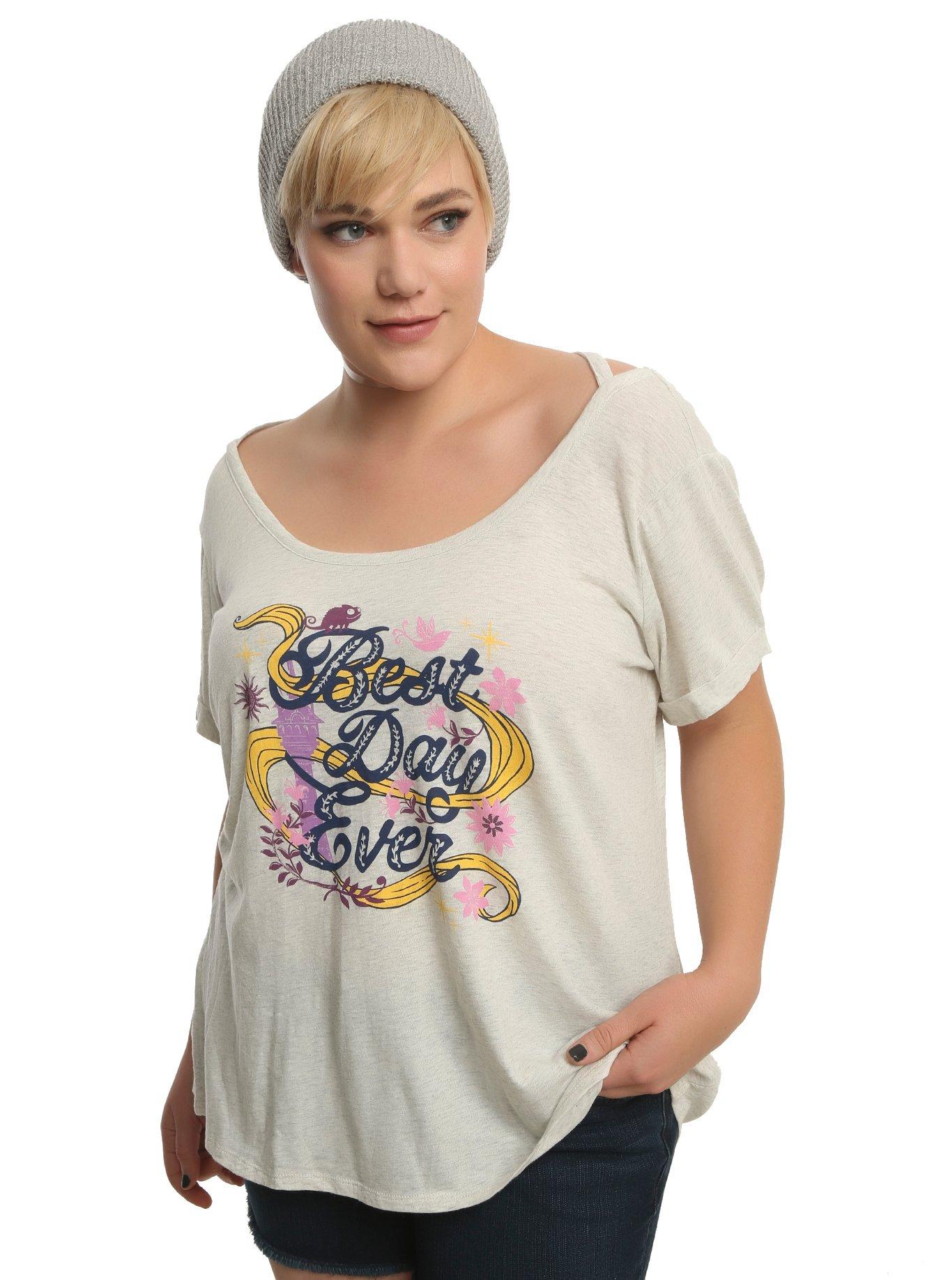 Disney Tangled Best Day Ever Rapunzel Girls Strappy T-Shirt Plus Size, BLACK, hi-res
