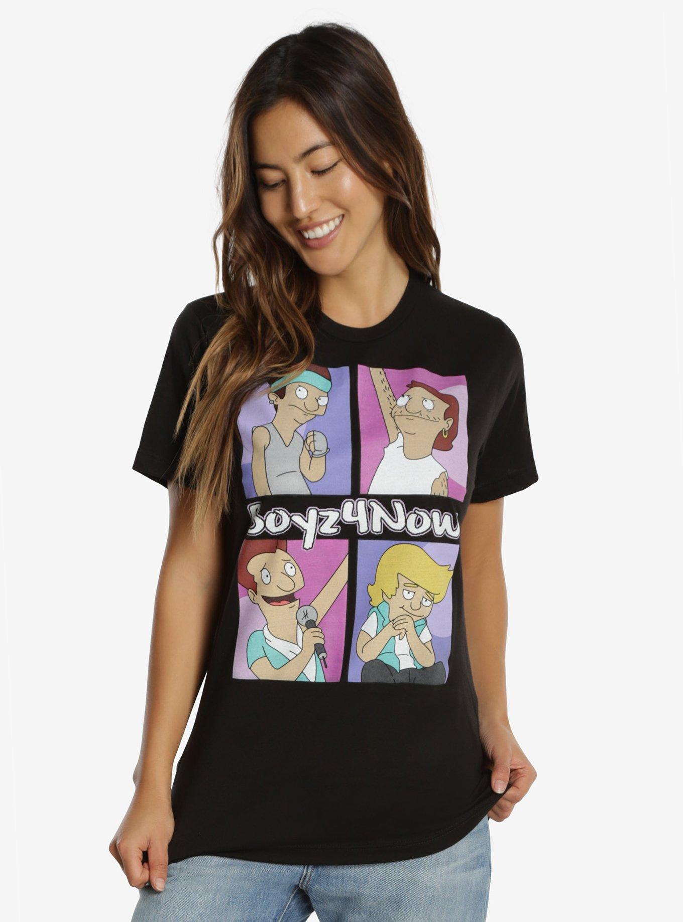 Bob's Burgers Boyz 4 Now Womens Tee, BLACK, hi-res