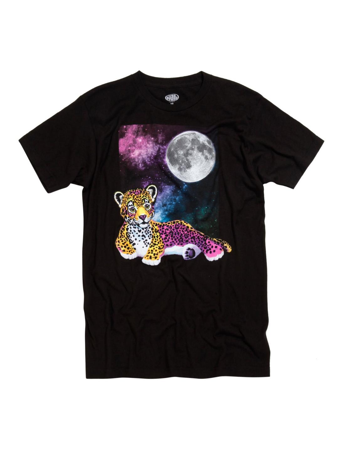Lisa Frank Hunter The Rainbow Leopard T-Shirt, BLACK, hi-res