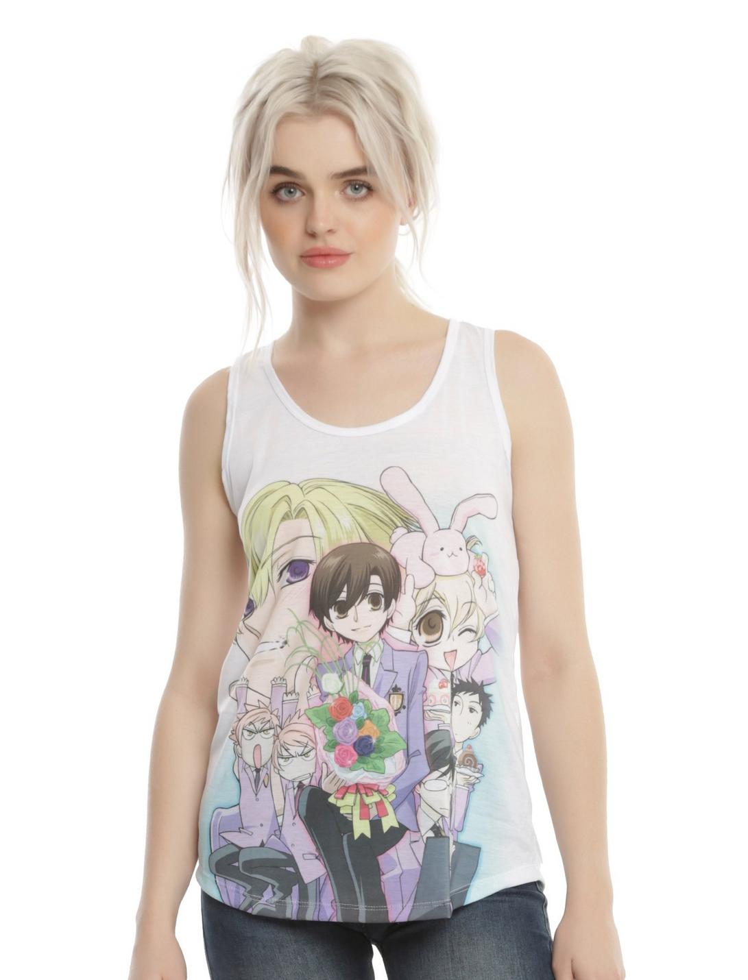Ouran Host Club Hosts Girls Tank Top, WHITE, hi-res