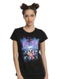 Mighty Morphin Power Rangers Team Girls T-Shirt, BLACK, hi-res