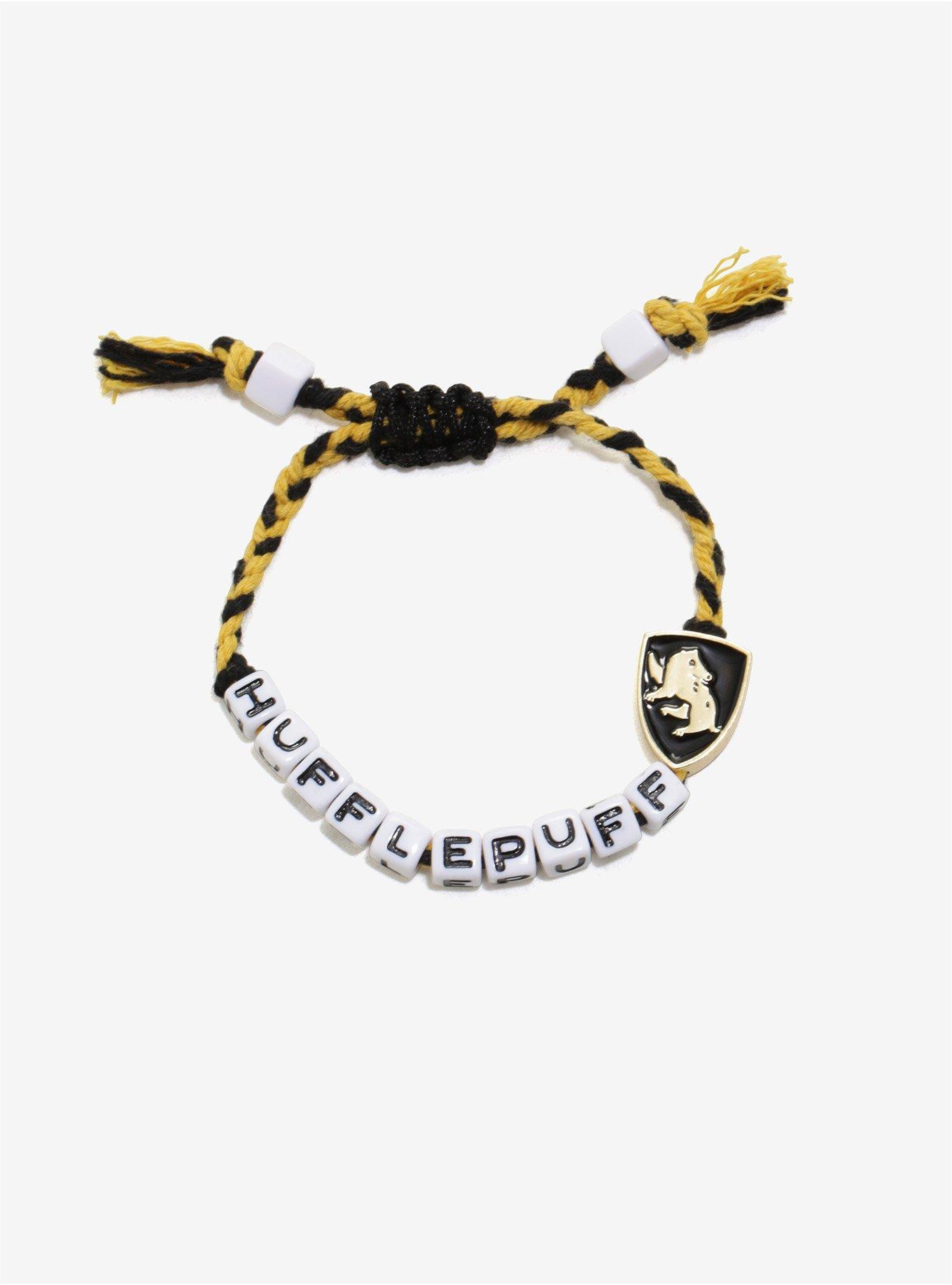 Harry Potter Hufflepuff White Beaded Bracelet, , hi-res