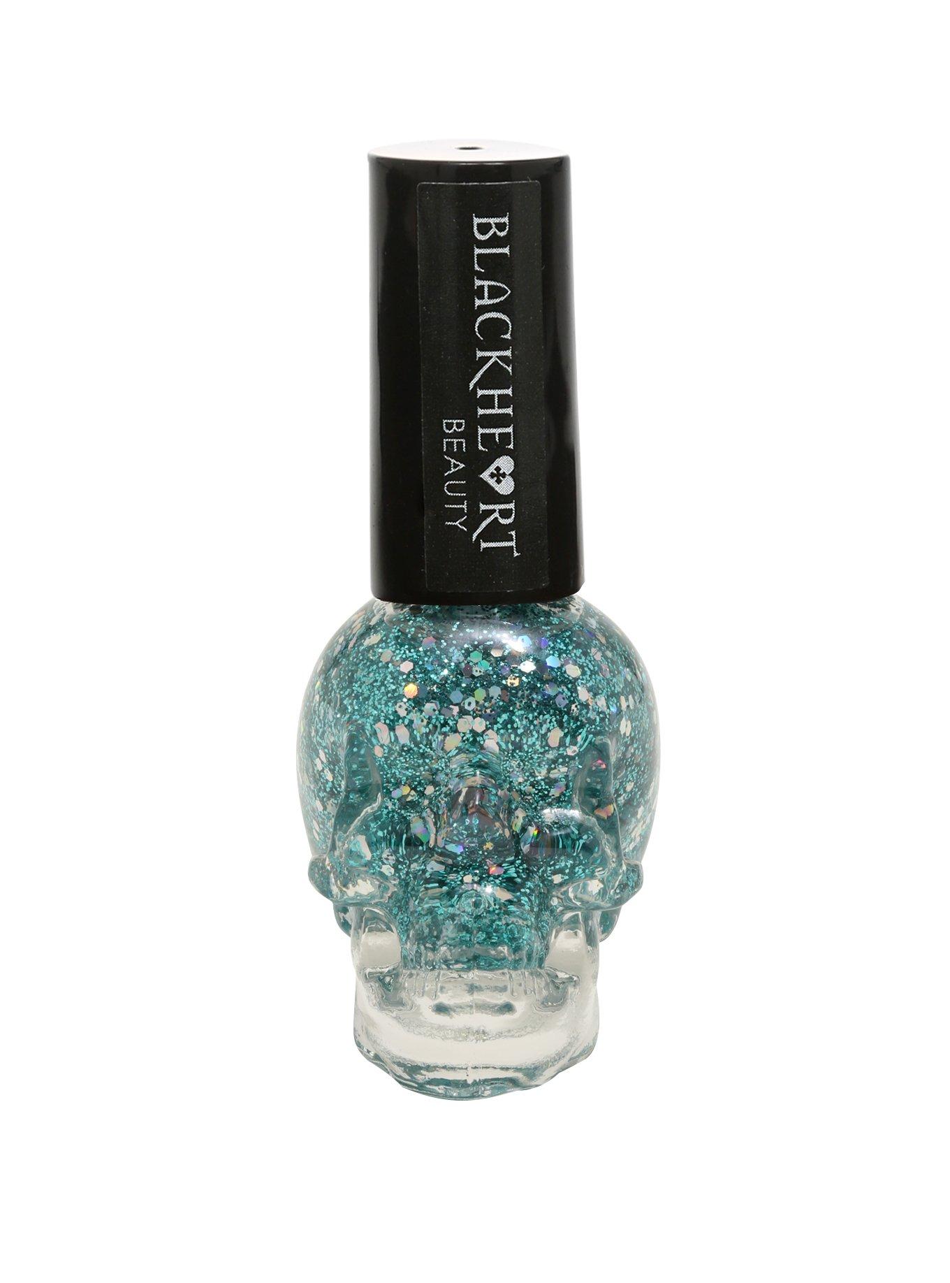 Blackheart Beauty Teal Glitter Nail Polish, , hi-res