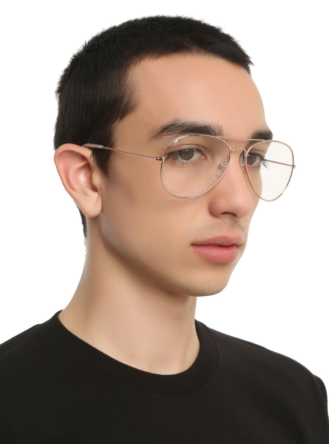 Aviator clear shop lens glasses