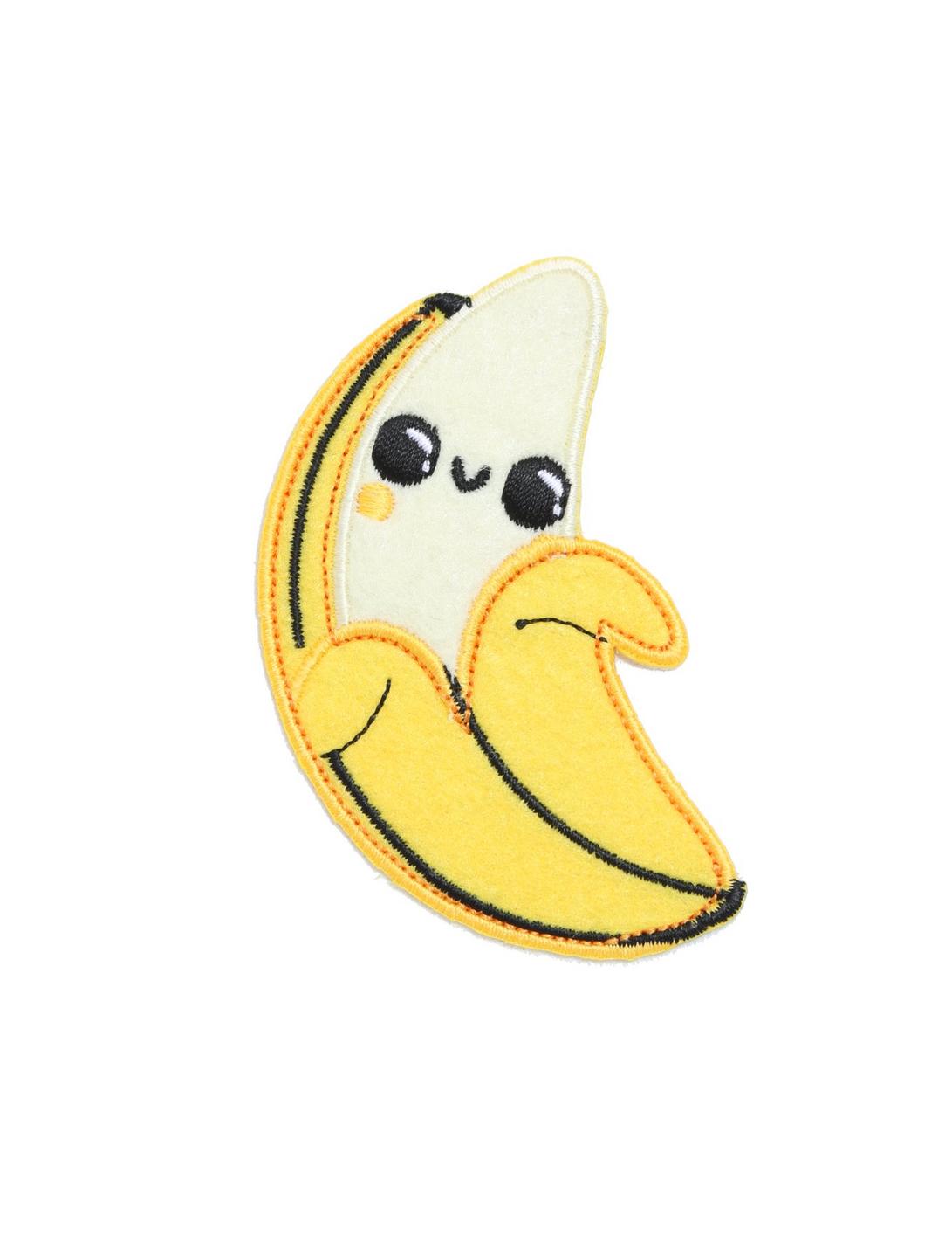 Loungefly Fuzzy Banana Iron-On Patch, , hi-res