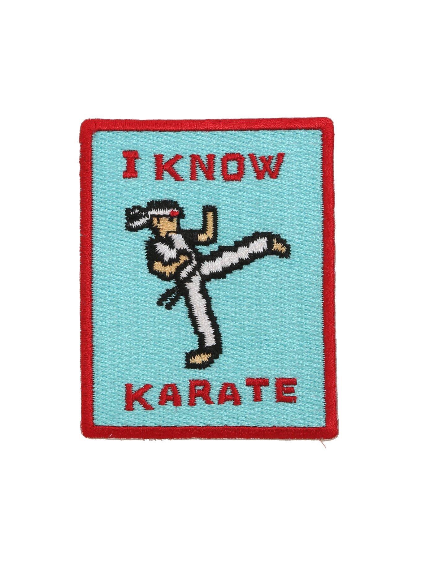 I Know Karate IronOn Patch Hot Topic