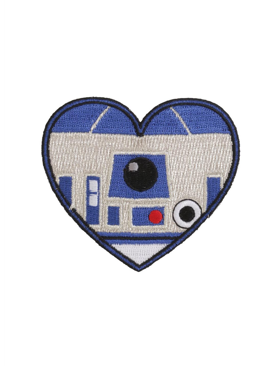 Loungefly Star Wars R2-D2 Heart Iron-On Patch, , hi-res