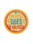 Pineapple Does Go On Pizza Iron-On Patch, , hi-res