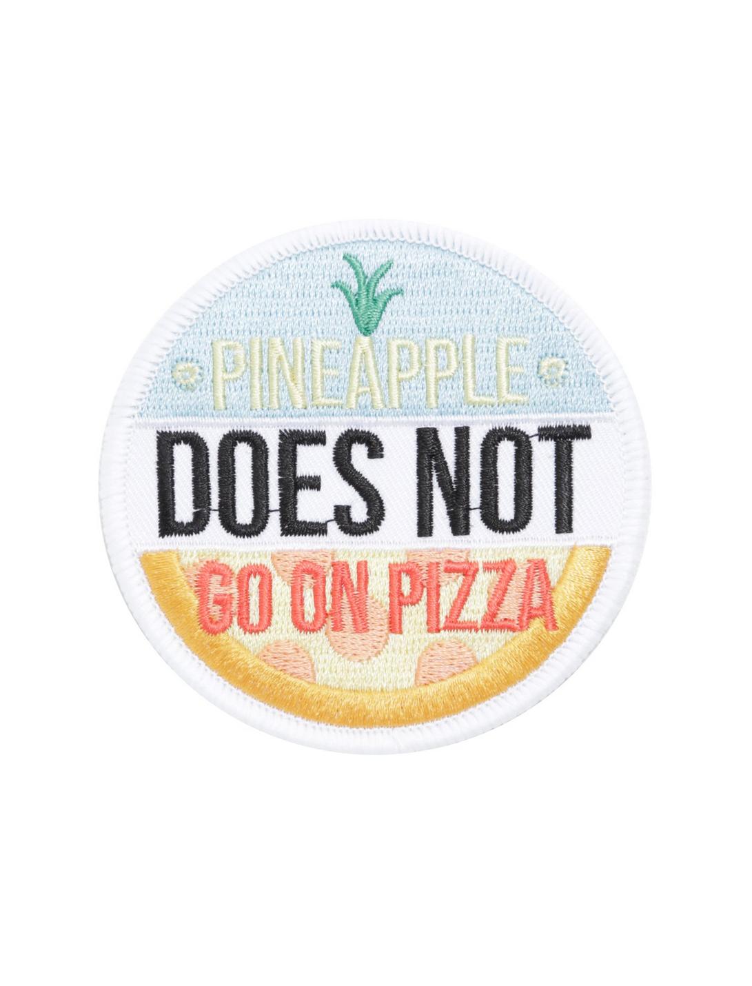 Loungefly Pineapple Does Not Go On Pizza Iron-On Patch, , hi-res