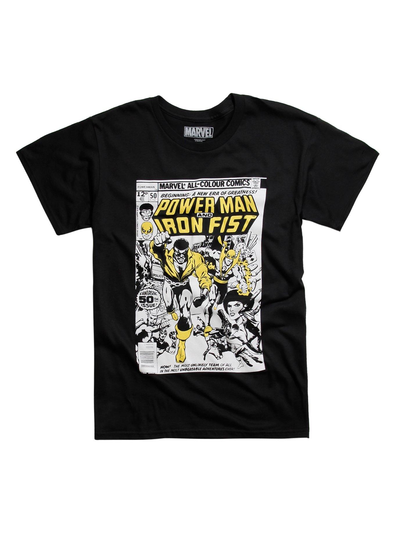 Marvel Power Man And Iron Fist Comic T-Shirt, BLACK, hi-res