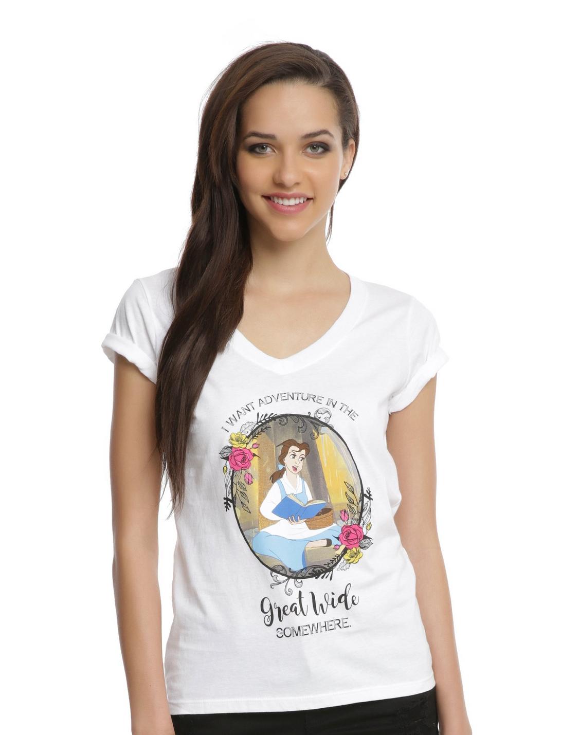 Disney Beauty And The Beast Great Wide Somewhere Girls T-Shirt, WHITE, hi-res