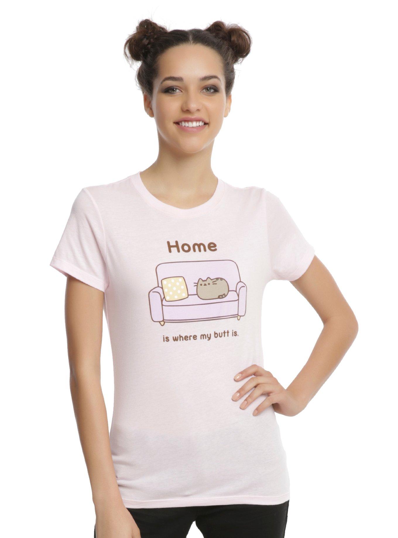 Pusheen Home Girls T-Shirt, LIGHT PINK, hi-res