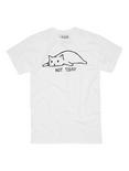 Not Today Cat T-Shirt By Fox Shiver, WHITE, hi-res