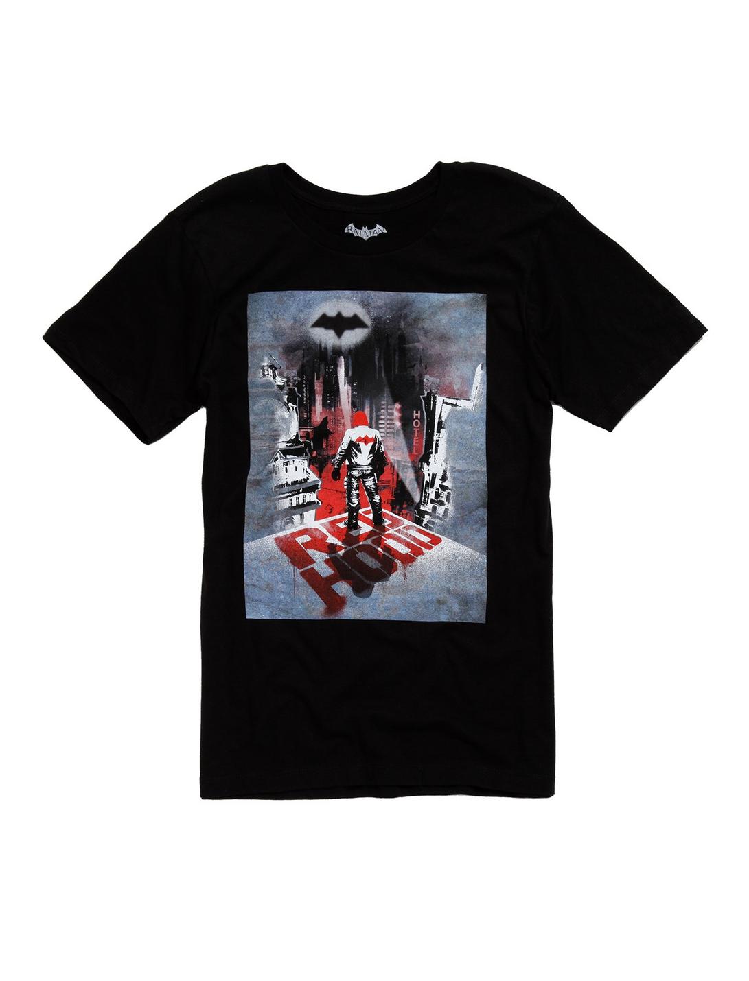 Batman Arkham Knight Red Hood Cityscape T-Shirt | Hot Topic