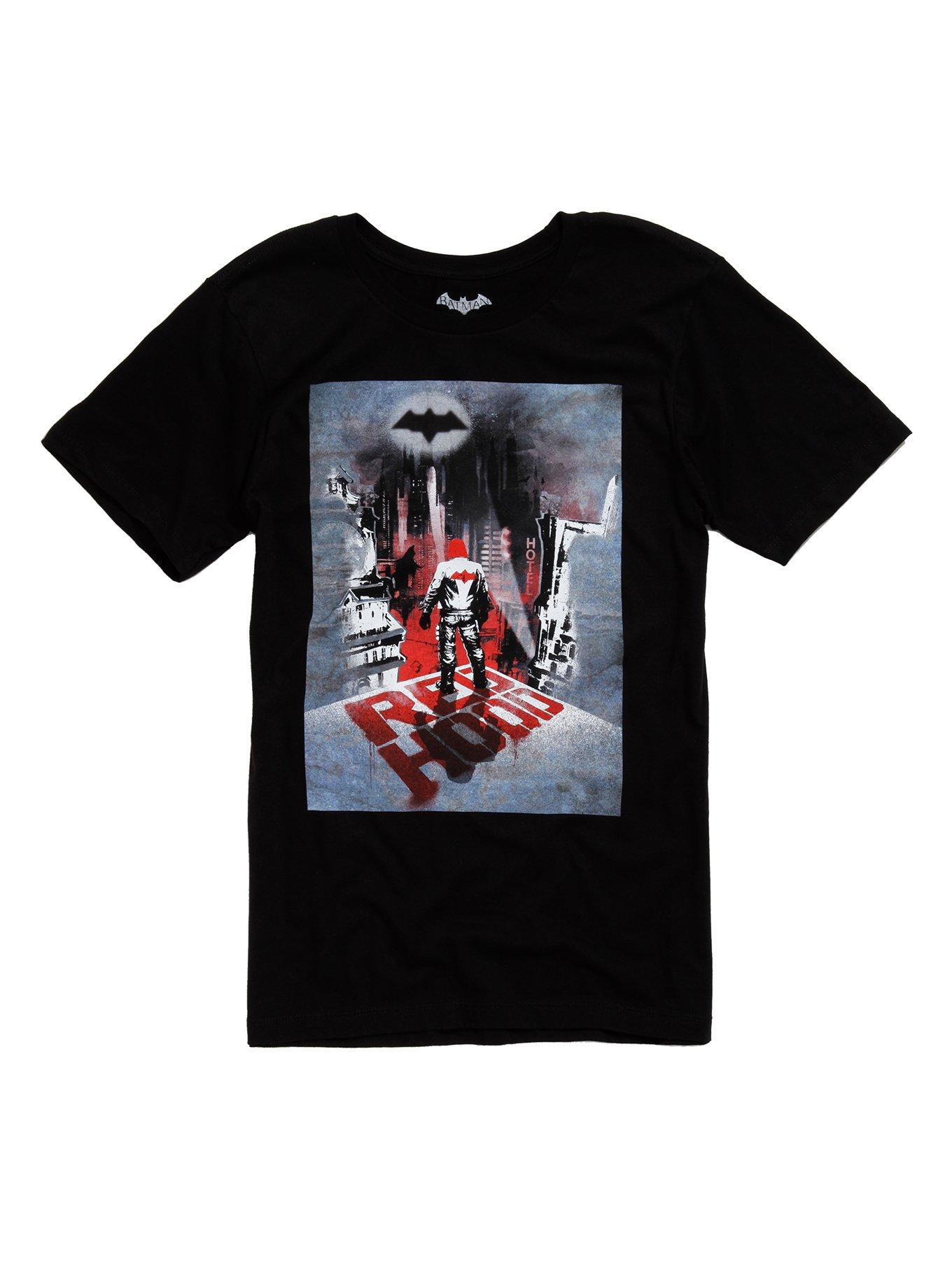 Batman Arkham Knight Red Hood Cityscape T-Shirt, BLACK, hi-res