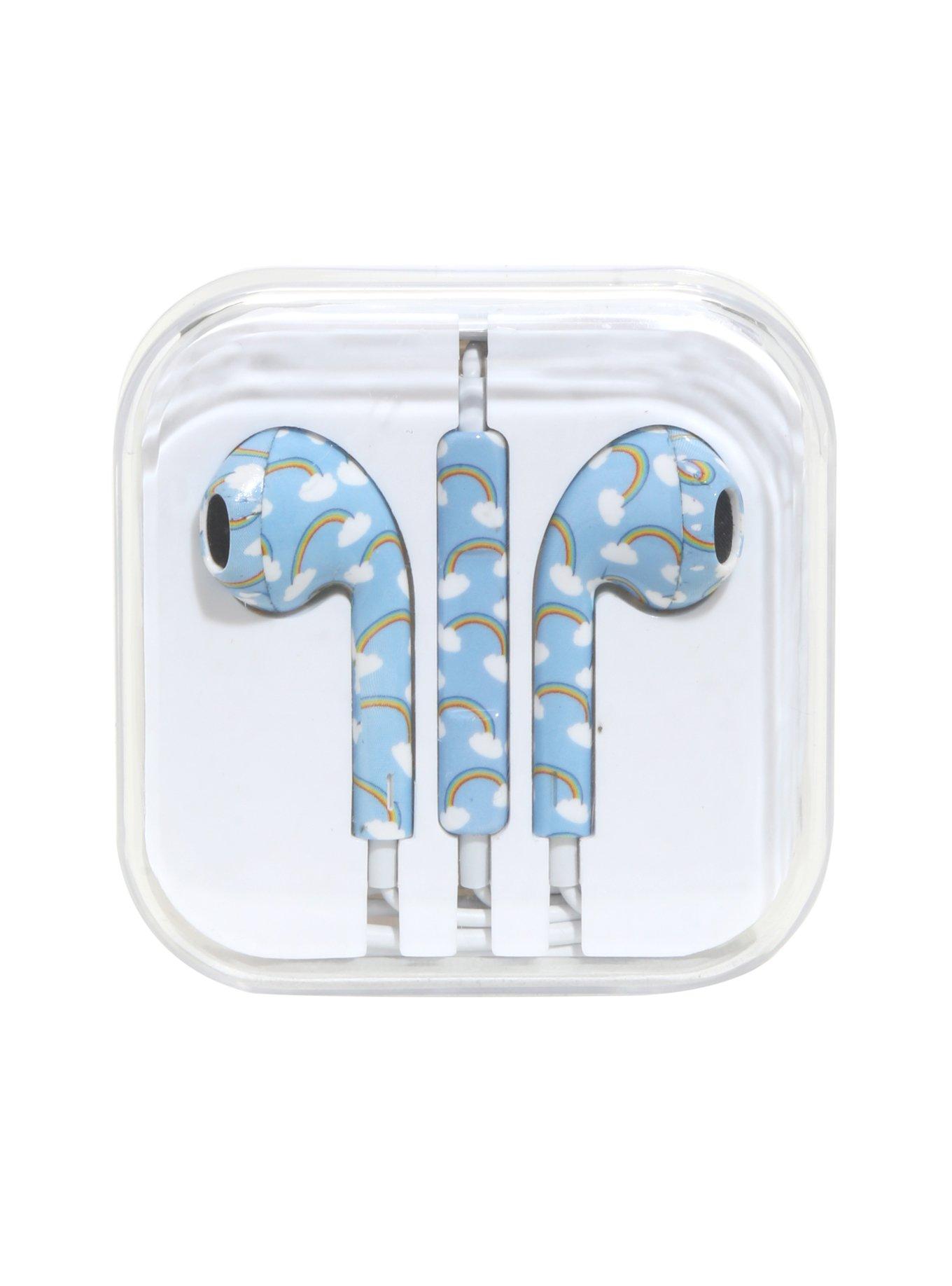 Rainbow Sky Print Earbuds, , hi-res