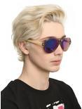 Translucent Wood Arm Aviator Sunglasses, , hi-res