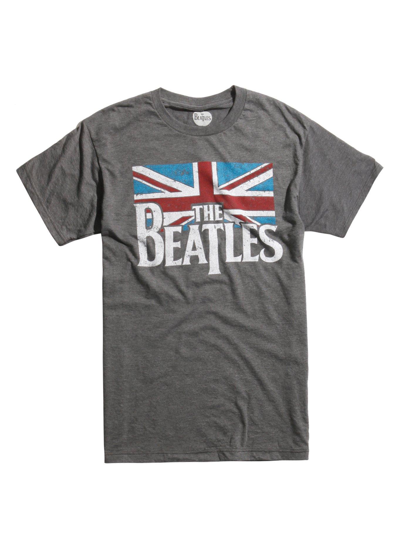 The Beatles Union Jack Logo T-Shirt, CHARCOAL, hi-res