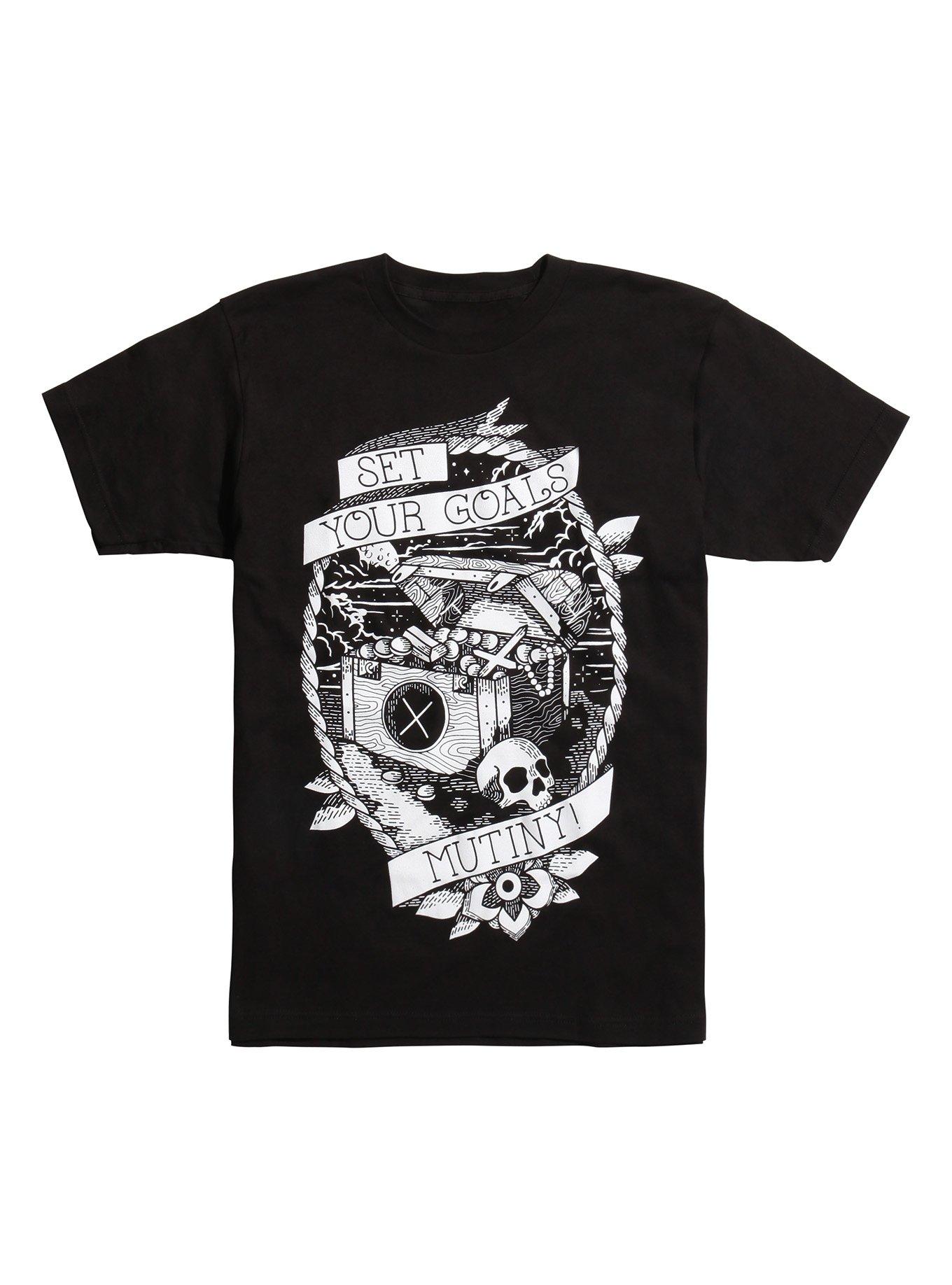 Set Your Goals Mutiny! Treasure T-Shirt, BLACK, hi-res